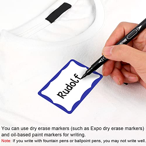 Utron 390Pcs Name Tags, 3in x 2in Name Tag Stickers, Name Tags Sticker for School Office Home(White with Blue Border) - Image 5