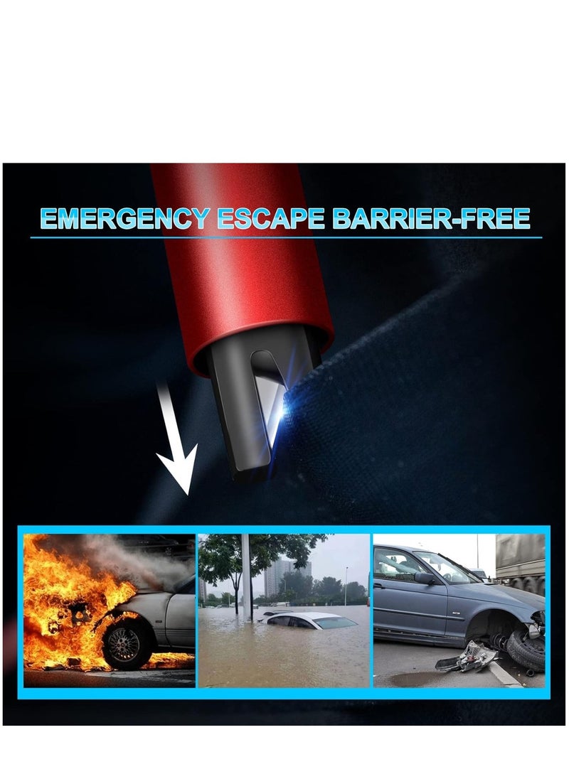 Generic - Red Car Safety Hammer Keychain with Emergency Window Breaker Seat Belt Cutter and Glass Breaker  2 Pieces - Image 1