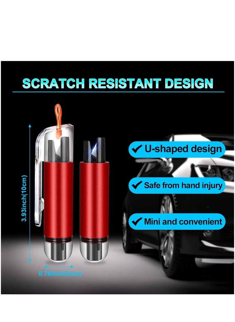 Generic - Red Car Safety Hammer Keychain with Emergency Window Breaker Seat Belt Cutter and Glass Breaker  2 Pieces - Image 1