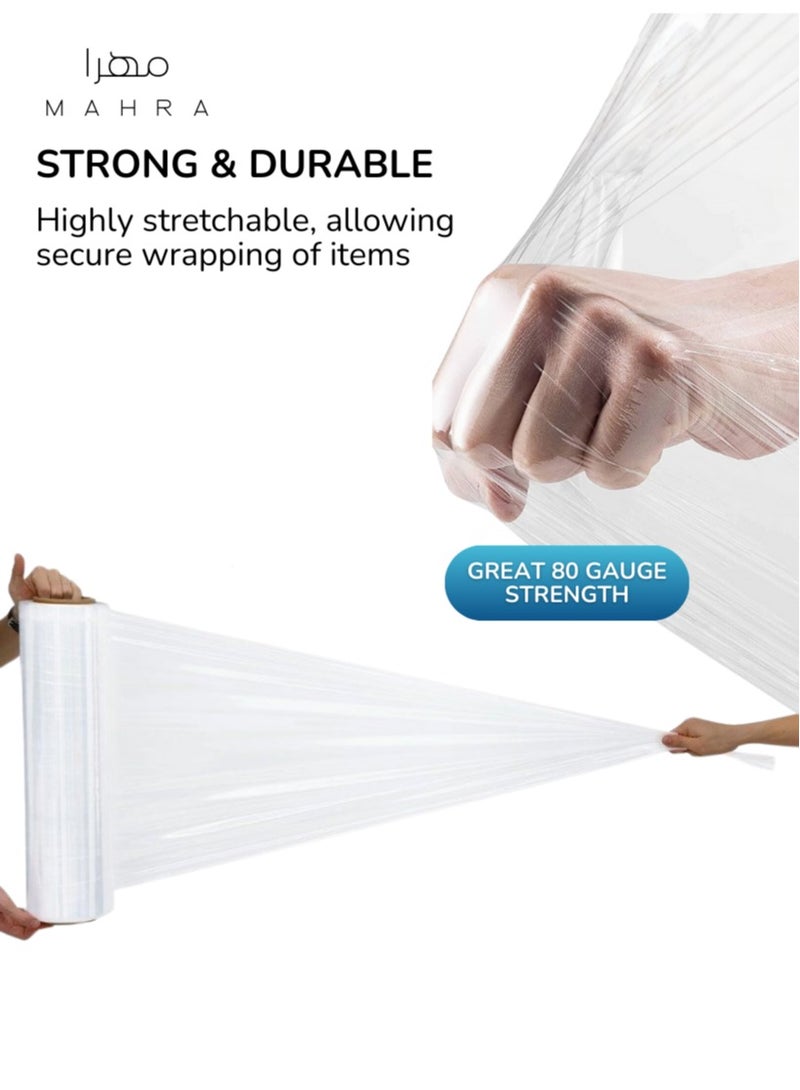 Generic 1KG High-Quality Cling Film Roll | Clear | Flexible Plastic Wrap for Packing, Shipping, Relocating, Organizing & Storing  - Image 4