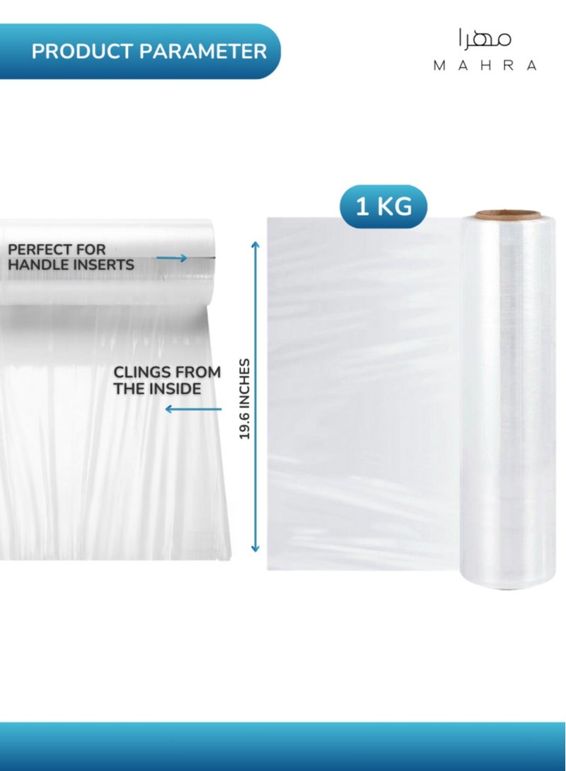Generic 1KG High-Quality Cling Film Roll | Clear | Flexible Plastic Wrap for Packing, Shipping, Relocating, Organizing & Storing  - Image 5