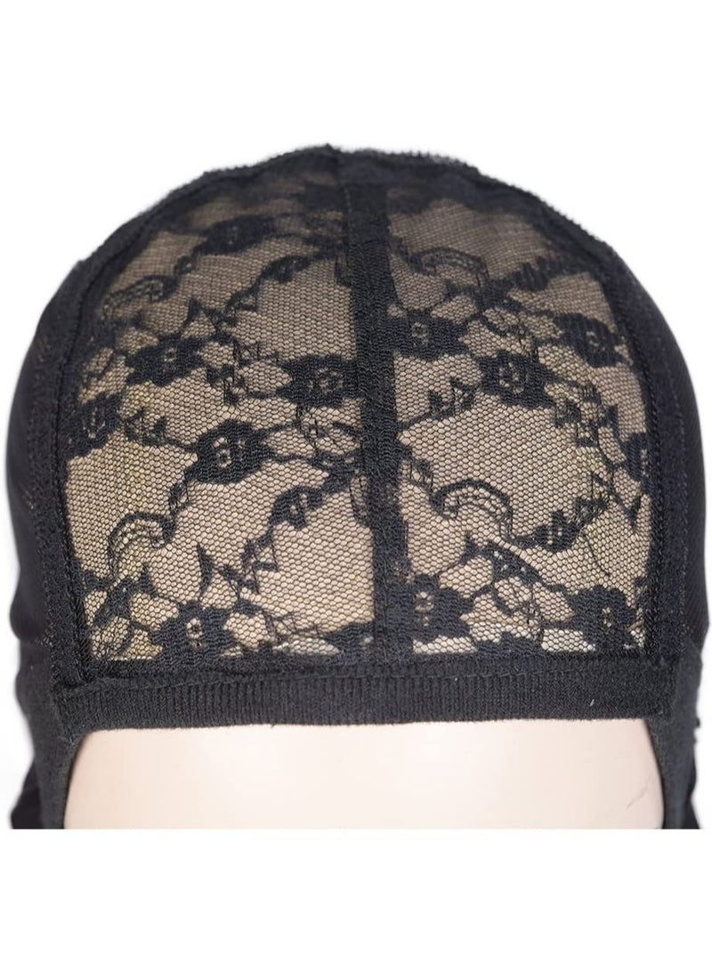 إستيل قبعات شعر مستعار مع حزام قابل للتعديل لصنع الباروكات مقاس حر أسود قبة شبكية غطاء شعر مستعار للنساء قبعات شعر مستعار دانتيل - Image 2