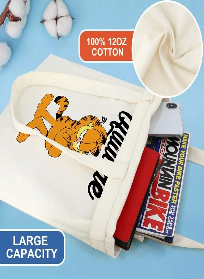 BAASC Premium Cotton Tote Bags for Women, Stylish and Durable (Garfield) - Image 3