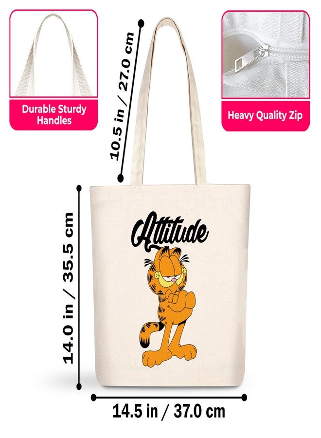 BAASC Premium Cotton Tote Bags for Women, Stylish and Durable (Garfield) - Image 4