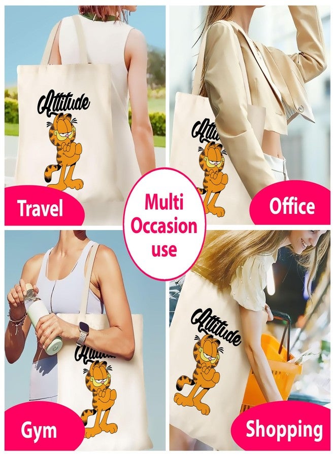 BAASC Premium Cotton Tote Bags for Women, Stylish and Durable (Garfield) - Image 5