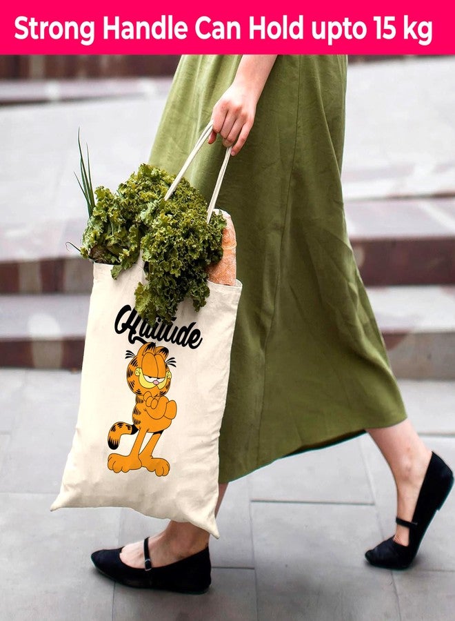 BAASC Premium Cotton Tote Bags for Women, Stylish and Durable (Garfield) - Image 2