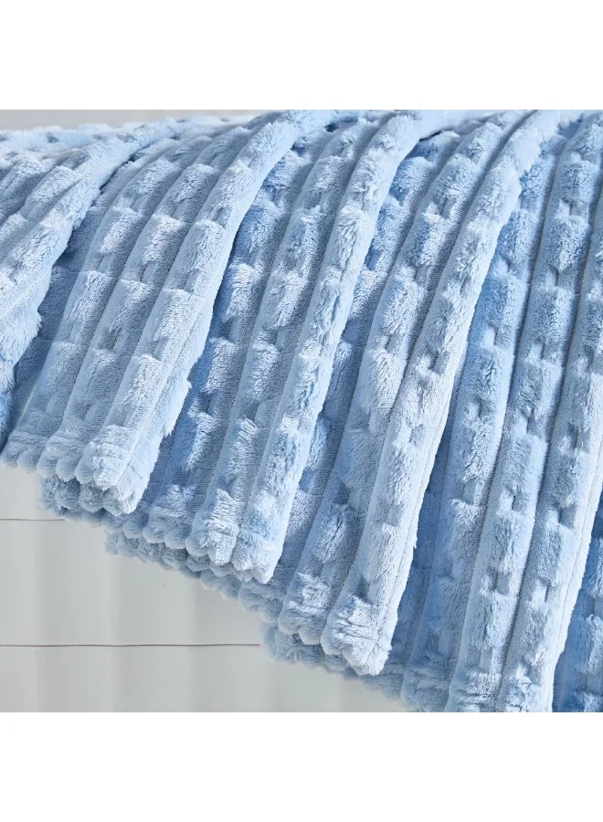 Home Box Delft Jacquard Flannel Queen Blanket 220 x 200 cm