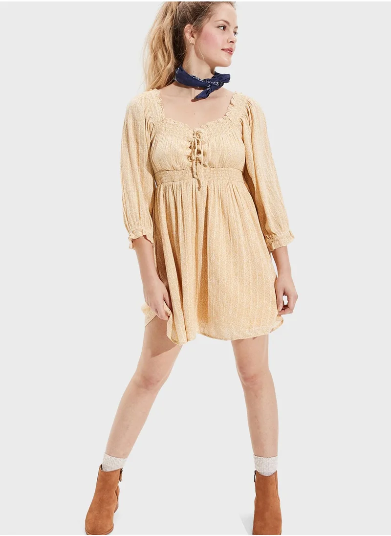 American Eagle Floral Empire Mini Dress