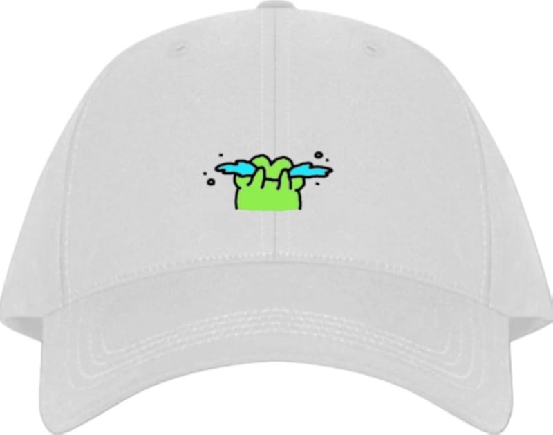 Frog Plain unisex baseball cap White 4