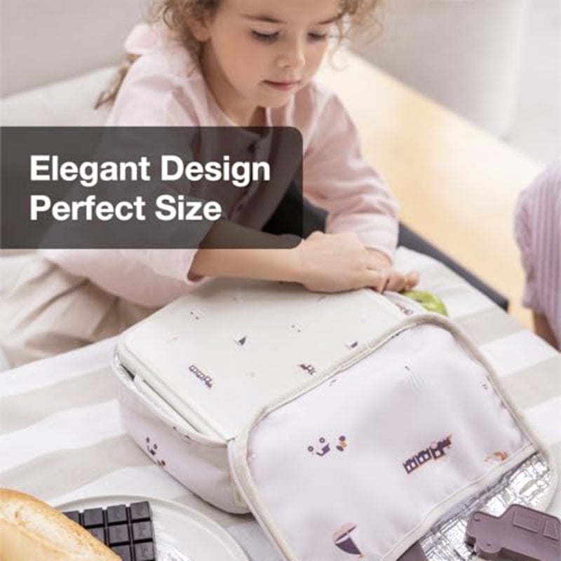 Grand Bento Lunch Box for,Elegant Blush Pink Design, Leakproof with 4 Compartments Food Jar, Terrific for School Nursery, Crafted to last with Perfect Size - Image 5