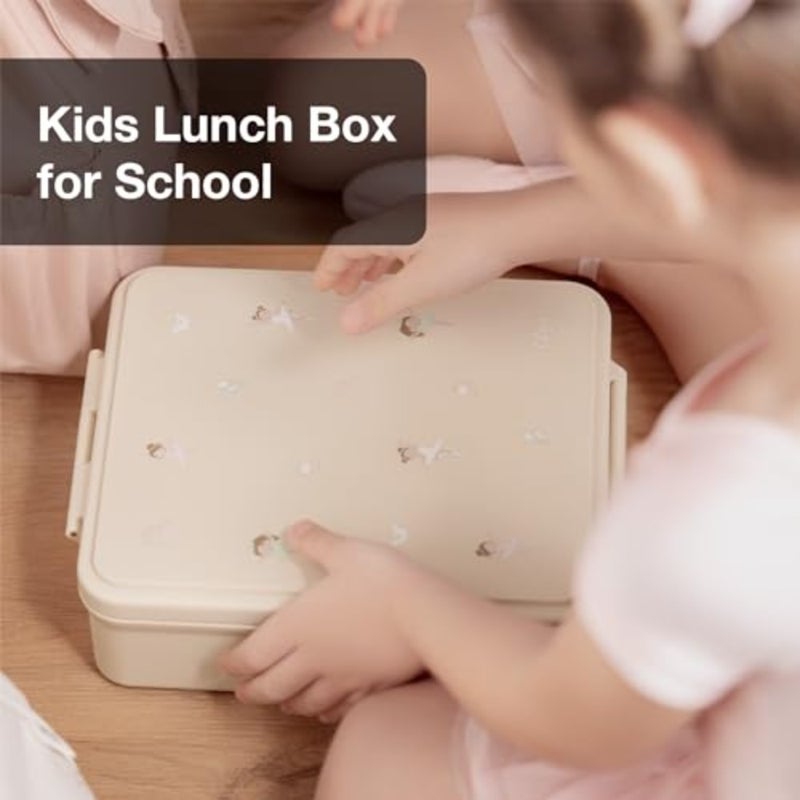 Grand Bento Lunch Box for,Elegant Blush Pink Design, Leakproof with 4 Compartments Food Jar, Terrific for School Nursery, Crafted to last with Perfect Size - Image 3