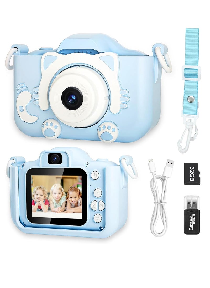 Kids Camera, Toddler Camera for 3-8 Years Old, HD Kids Digital Video Cameras, Children Selfie Camera Birthday Gifts for Girls Boys 3-12 - 32G SD Card Included (Blue) - pzsku/Z8D3920DE38548BB1DC67Z/45/_/1719390557/770db676-08a2-4a1c-8453-8844df46cdf0