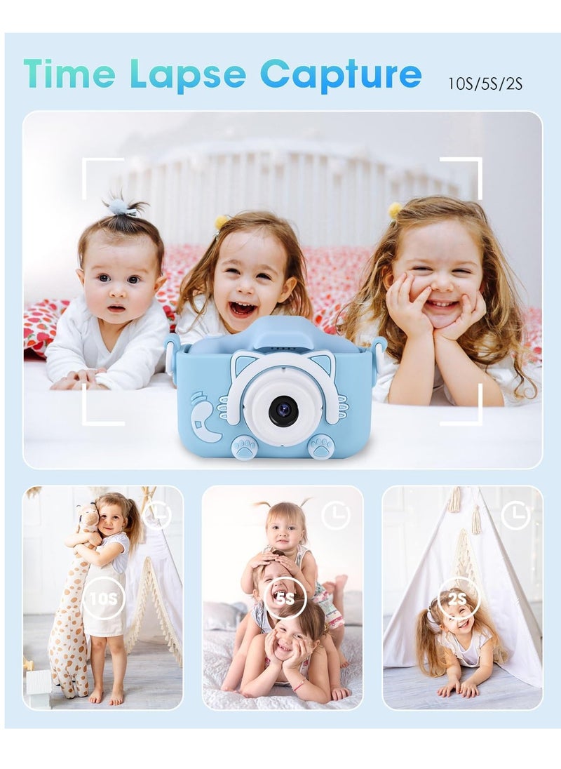 Kids Camera, Toddler Camera for 3-8 Years Old, HD Kids Digital Video Cameras, Children Selfie Camera Birthday Gifts for Girls Boys 3-12 - 32G SD Card Included (Blue) - pzsku/Z8D3920DE38548BB1DC67Z/45/_/1719390588/b190039b-e9b8-4bcd-bcd9-60608ae0683f