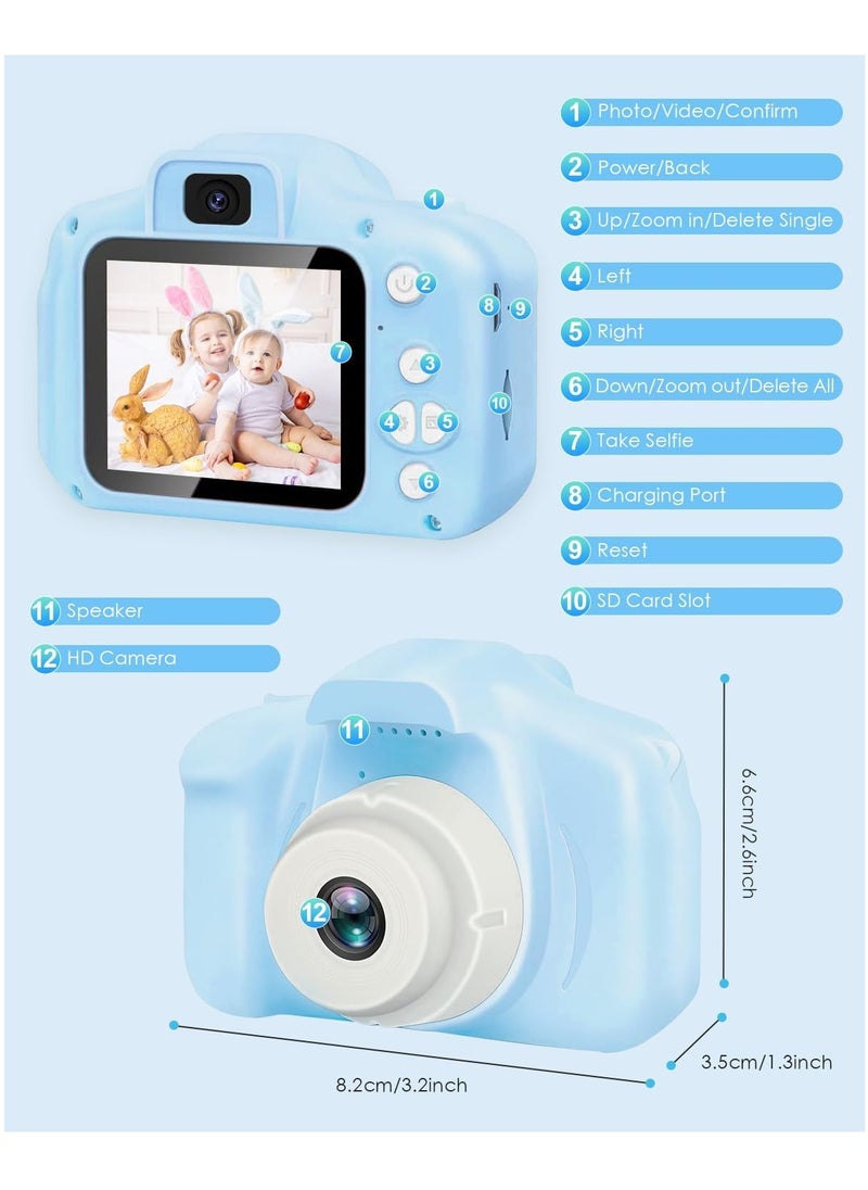 Kids Camera, Toddler Camera for 3-8 Years Old, HD Kids Digital Video Cameras, Children Selfie Camera Birthday Gifts for Girls Boys 3-12 - 32G SD Card Included (Blue) - pzsku/Z8D3920DE38548BB1DC67Z/45/_/1719390659/3fd95598-0e84-4d7b-ab46-926655599915