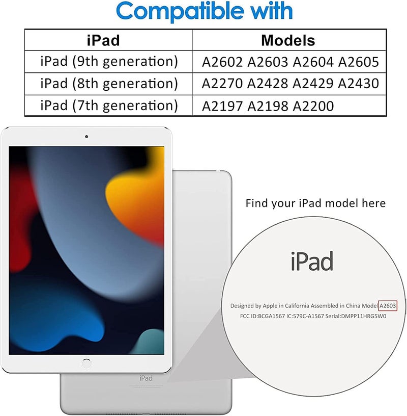 MOCA Shock Resistance Soft TPU Back Case Cover for iPad 10.2 inch iPad 9 9th, 8 8th, 7 7th Gen iPad 2021 2020 2019 Launch A2603 A2604 A2605 A2270 A2428 A2429 A2430 A2197 A2198 A2200 - Clear - Image 2