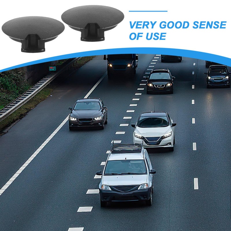 2PCS Black Rubber Bumper End Caps Tow Hook Cover Easy Install Durable Protection - Image 5