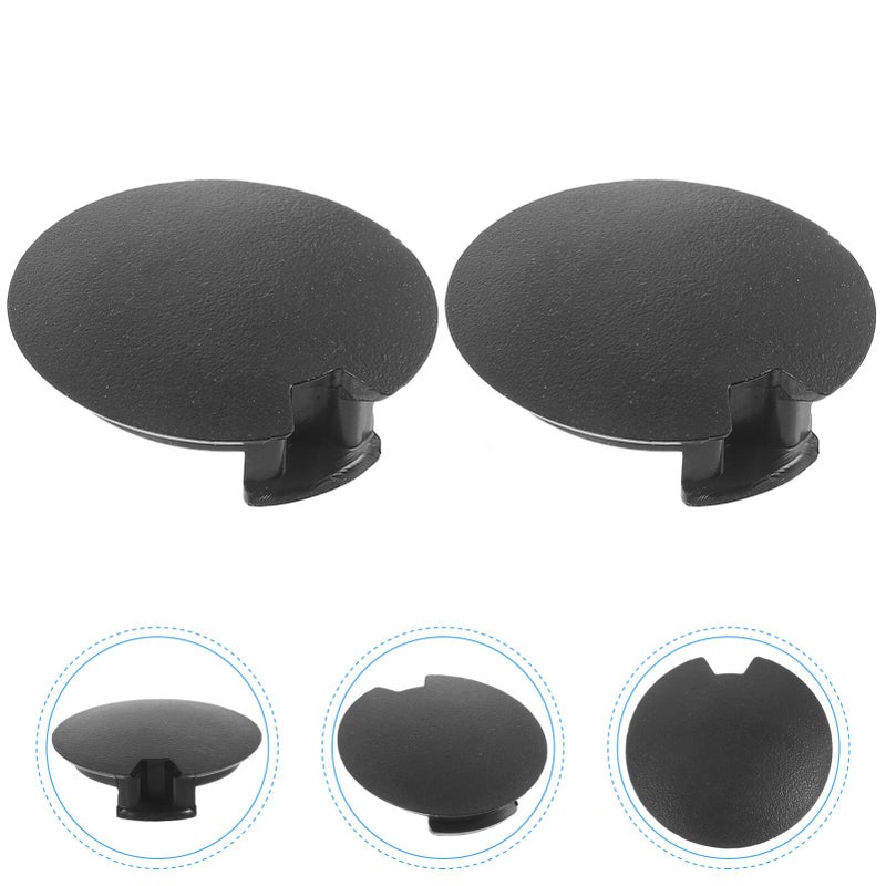 2PCS Black Rubber Bumper End Caps Tow Hook Cover Easy Install Durable Protection - Image 4