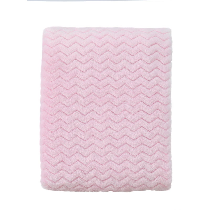 CREVENT 30''X40'' Soft Cozy Warm Baby Blankets for Boys Girls Solid Color - All Season Use - Newborn Essentials (Wave Baby Pink) - Image 1
