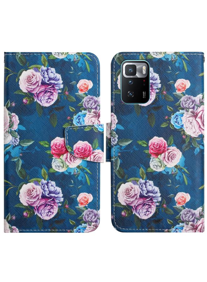 The Bros Case For Xiaomi Redmi Note 10 Pro 5G Painted Pattern Flip Leather Phone Case