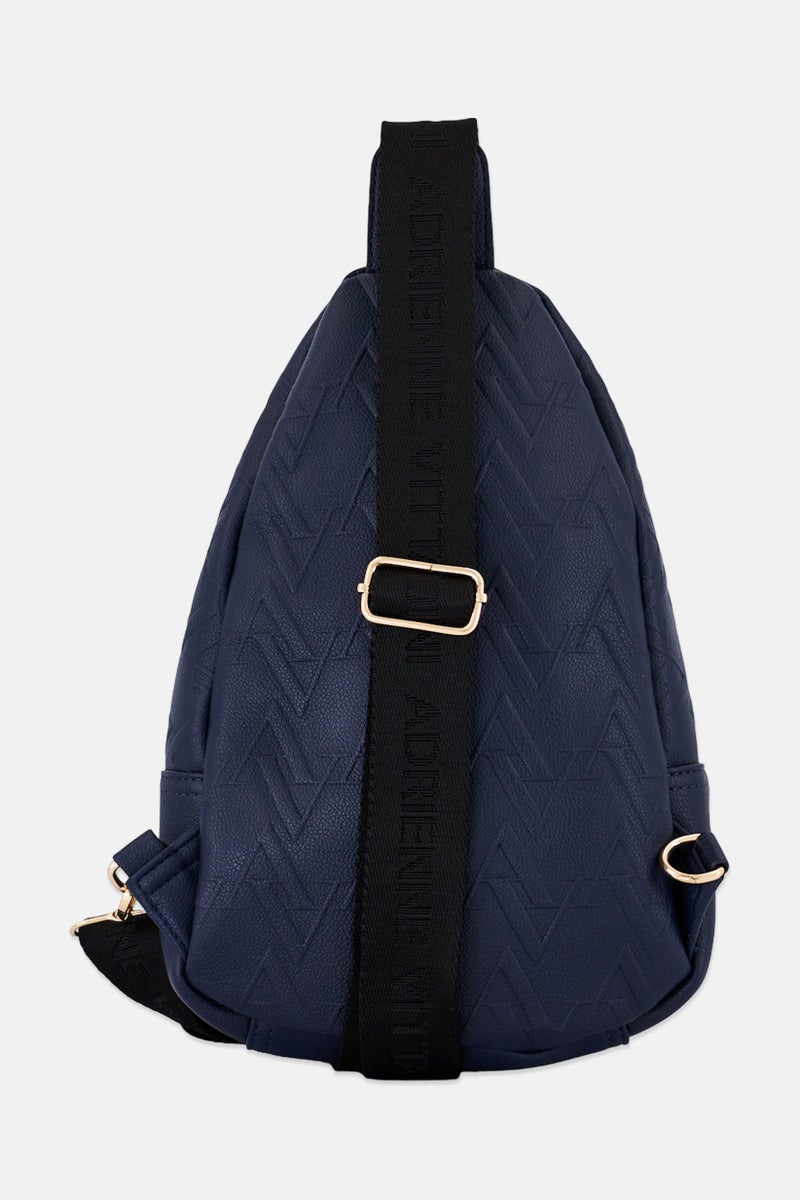 ADRIENNE VITTADINI Women Brand Logo Sling Bag, Navy - Image 2