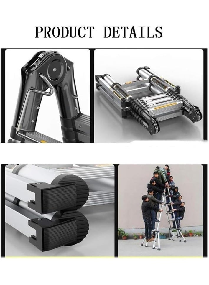 7.2m Telescopic Multi-Purpose Folding Ladder / Double (3.6 + 3.6 meters) - Image 3