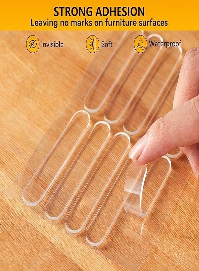Gorilax Clear Rubber Door Bumper Stoppers - Self Adhesive Wall Protectors, Transparent Door Handle & Knob Guard Pads, Shock Absorbing Anti-Collision Wall Shield (20 Strip) - Image 2