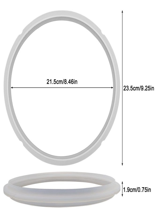 CKANDAY Silicone Sealing Rings Compatible for Instant Pot 6 Quart Pressure Cookers, 1 Pcs Replacement Silicone Gasket Seal Rings Fit IP-DUO60, DUO50, LUX60, LUX50, CSG60, CSG50, for 5/6 Qt InstaPot, Clear - Image 2