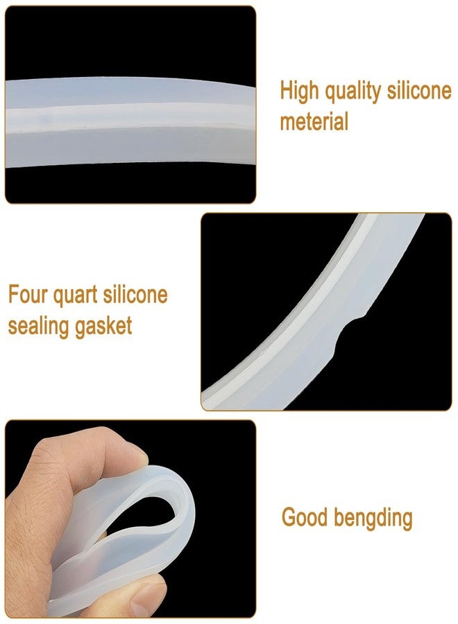 CKANDAY Silicone Sealing Rings Compatible for Instant Pot 6 Quart Pressure Cookers, 1 Pcs Replacement Silicone Gasket Seal Rings Fit IP-DUO60, DUO50, LUX60, LUX50, CSG60, CSG50, for 5/6 Qt InstaPot, Clear - Image 3