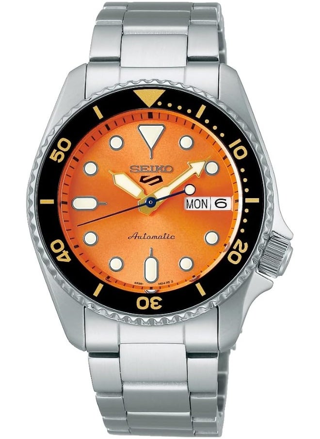 Seiko Seiko 5 Sports SKX Midi 38mm Orange | Stainless Steel Bracelet SRPK35K1  - Image 1