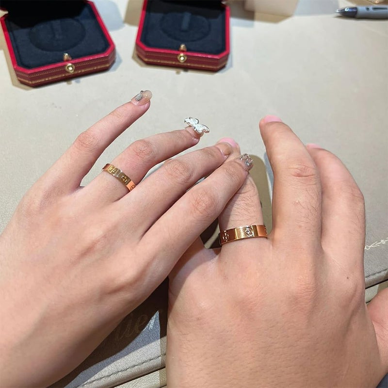 nine-tailed fox Love Ring For Women Men Girls Boys Kids Titanium Steel 18K Gold Jewelry Unisex Adult Wedding Birthday Present Anniversary Best Gifts S6 - Image 4