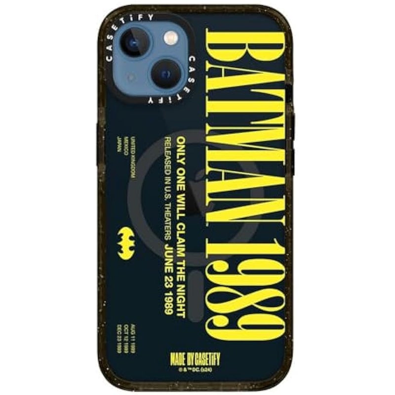 Casetify Impact iPhone 13 Case 【Batman Co-Lab / 4X Military Grade Drop Tested / 8.2ft Drop Protection/Compatible with Magsafe】 - Batman 1989 - Clear Black - Image 4