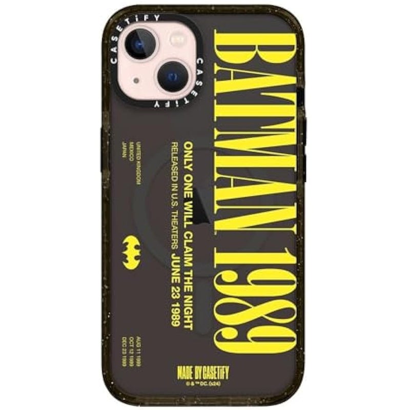 Casetify Impact iPhone 13 Case 【Batman Co-Lab / 4X Military Grade Drop Tested / 8.2ft Drop Protection/Compatible with Magsafe】 - Batman 1989 - Clear Black - Image 1