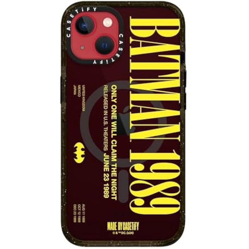 Casetify Impact iPhone 13 Case 【Batman Co-Lab / 4X Military Grade Drop Tested / 8.2ft Drop Protection/Compatible with Magsafe】 - Batman 1989 - Clear Black - Image 5