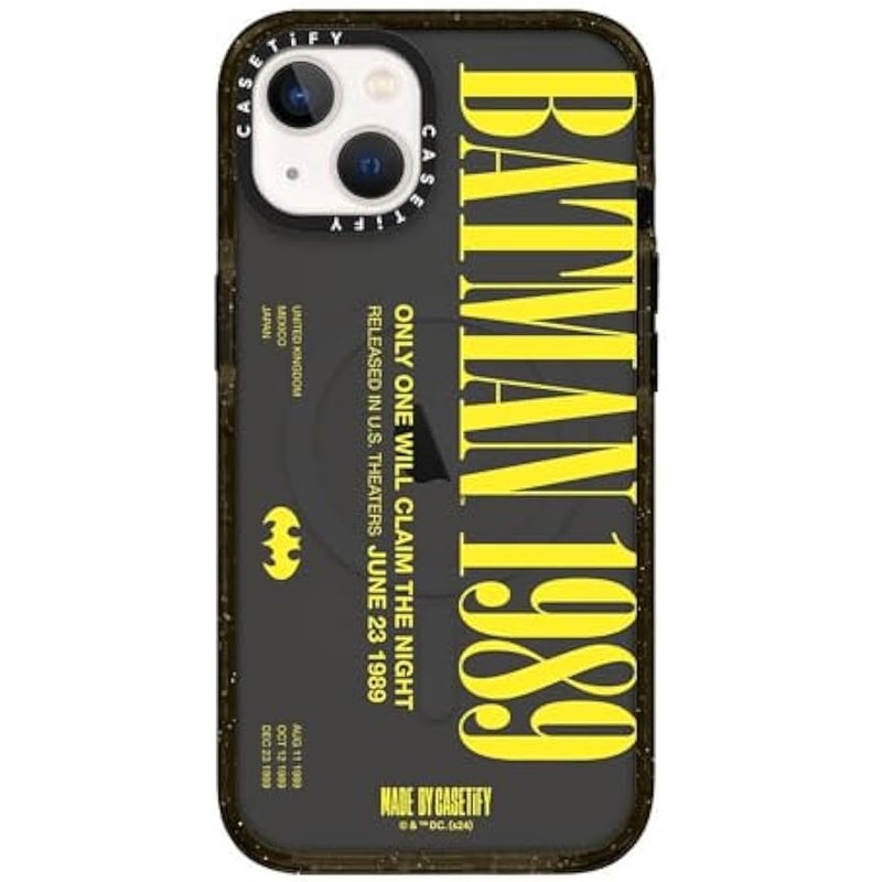 Casetify Impact iPhone 13 Case 【Batman Co-Lab / 4X Military Grade Drop Tested / 8.2ft Drop Protection/Compatible with Magsafe】 - Batman 1989 - Clear Black - Image 2