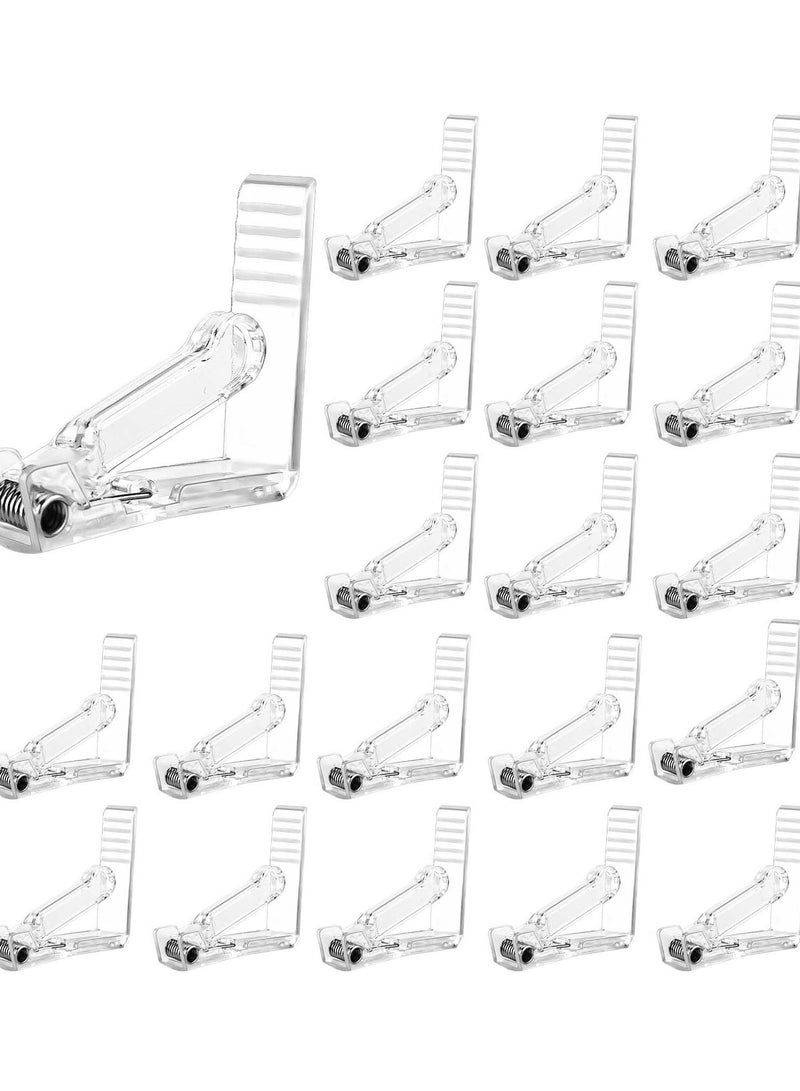 Excefore 20pcs Plastic Tablecloth Clips, Adjustable Tablecloth Clips Table Cloth Fixing Table Cloth Holder Clips Transparent Picnic Tablecloth Clamps for Indoor Outdoor - Image 1
