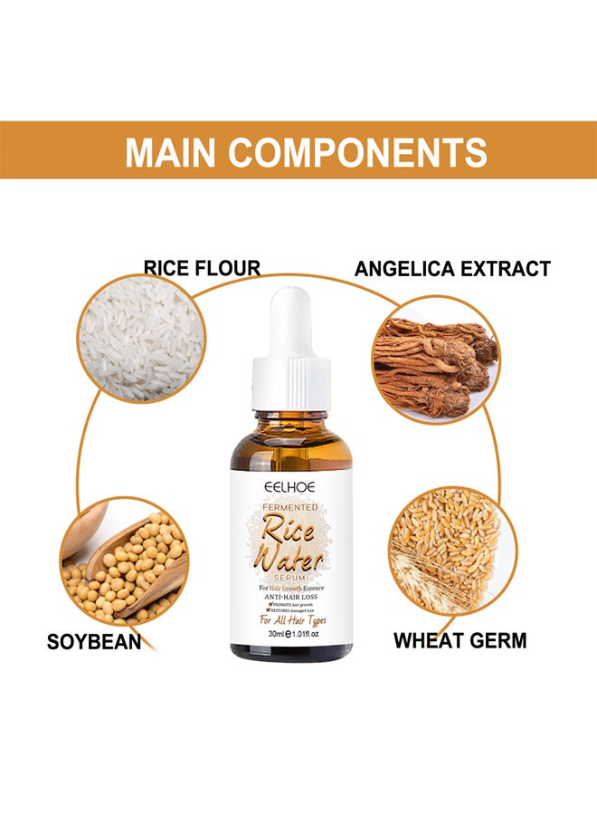 EELHOE rice water hair essential oil, hair nourishing, hair care, perm and dye damage, improve dry and frizzy hair - Image 2