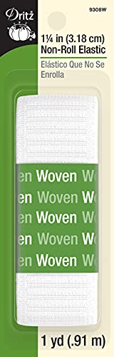 Dritz دريز 9308W مرن منسوج غير قابل للالتفاف، أبيض، 1-1/4 بوصة × 1 ياردة - Image 1