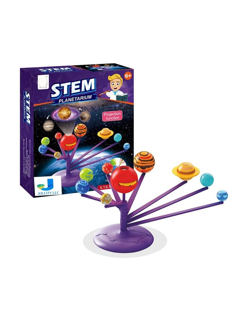 JOLLITY LLC - Solar System for Kids Space Toys-8 Planets Model with Projector DIY Stem Educational Learning Birthday for 6+ Years Old Boys Girls - Image 1