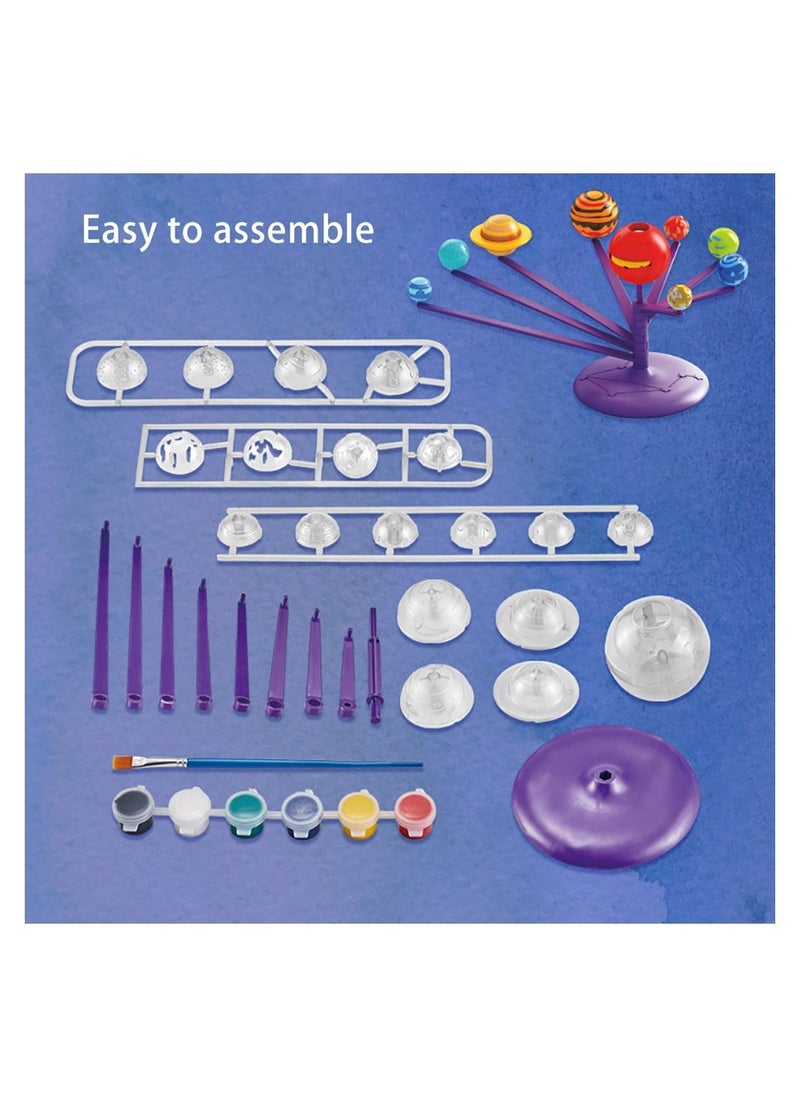 JOLLITY LLC - Solar System for Kids Space Toys-8 Planets Model with Projector DIY Stem Educational Learning Birthday for 6+ Years Old Boys Girls - Image 1