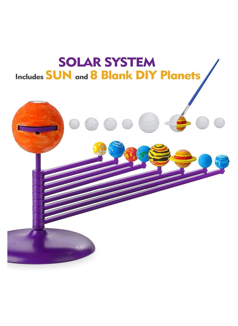 JOLLITY LLC - Solar System for Kids Space Toys-8 Planets Model with Projector DIY Stem Educational Learning Birthday for 6+ Years Old Boys Girls - Image 1