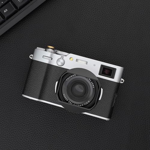 Haoge LH-X54B Square Metal Lens Hood with 49mm Adapter Ring for Fujifilm X100VI Fuji X100V Camera Black - Image 5