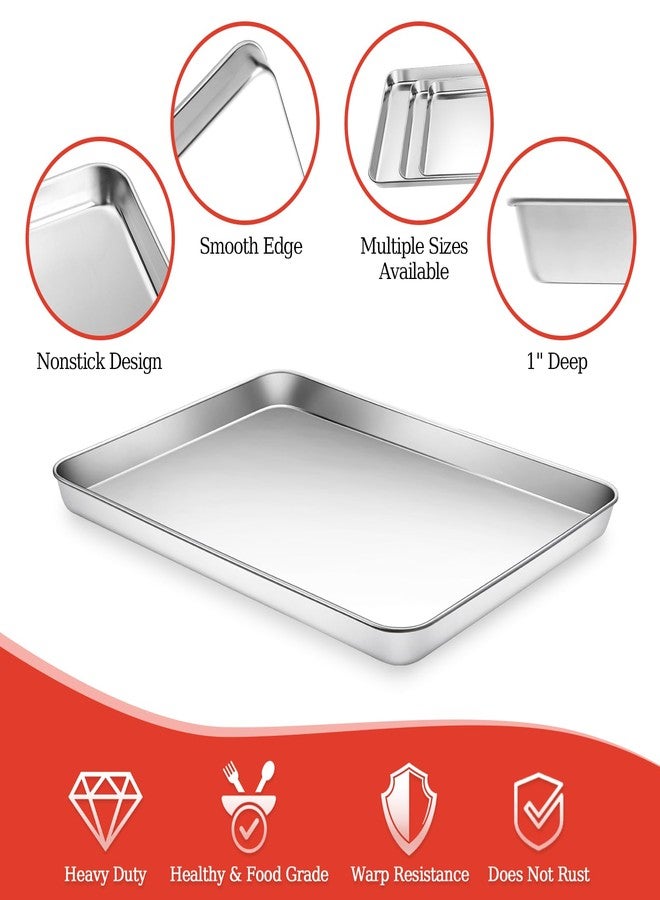 CEKEE Baking Sheet with Silicone Baking Mat Set,CEKEE Stainless Steel Baking Sheet Pan Tray, Cookie Sheets for Baking, 6PCS Baking Supplies Bakeware Sets for Oven Making Cookies, Macaroons, Bread - Image 3