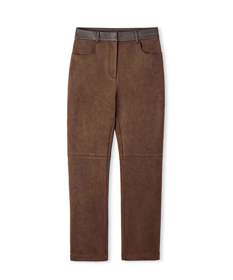 Ipekyol  Suede-Effect Straight-Leg Trousers for Women | Best Price UAE