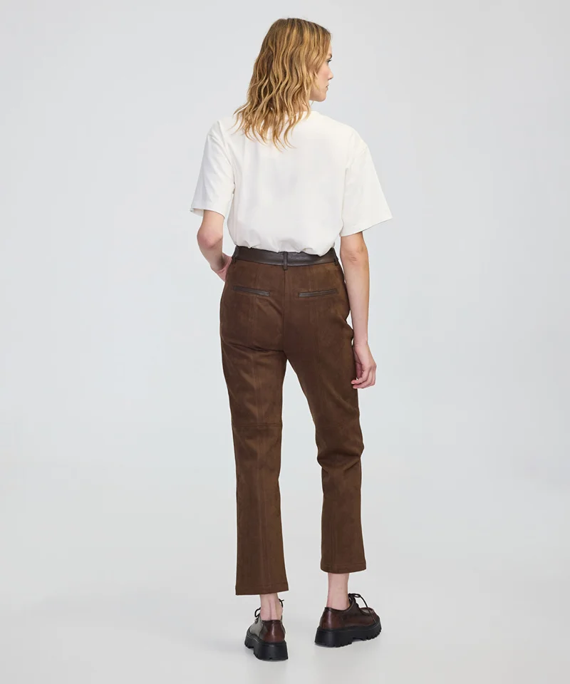 Ipekyol  Suede-Effect Straight-Leg Trousers for Women | Best Price UAE