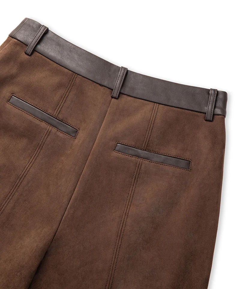 Ipekyol  Suede-Effect Straight-Leg Trousers for Women | Best Price UAE