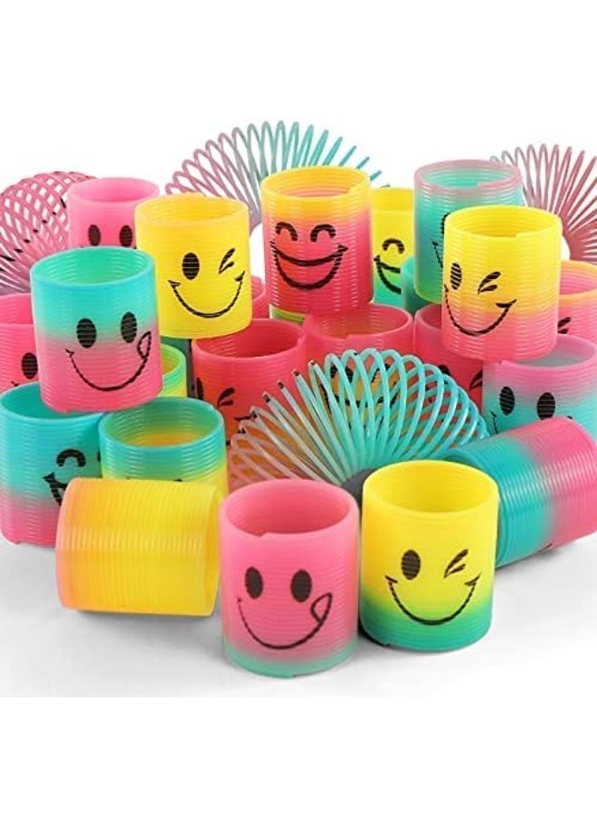 Queens 30 Pack Spring Rainbow Magic Fidget Stress Coil Mini Springs Bulk Toys For EID Party Favor Carnival Prize Birthday Goodie Bag Stuffers For Kids Boys Girls - Image 3