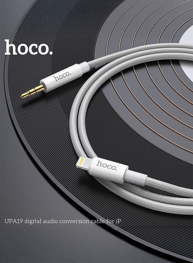hoco. UPA19 digital audio conversion cable for iP (iP male connector to DC3.5 male connector, Silver)  - Image 5