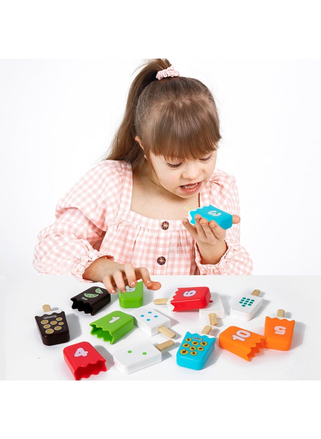 Wooden Early Childhood Education Children's Play-house Simulation Small Kitchen Toys Exercise Hand-eye Coordination, Hands-on-hand And Brain-moving Ability-Color:Simulated Ice Cream Stick (cpc, Ce) - Image 4