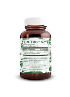 Natural Nutra Time Release Pantothenic Acid 500 mg, Vitamin B5 Supplement for Adrenal Support, Helps Break Down Fat and Carbohydrates, Metabolism and Energy, 60 Vegetarian Tablets  - Image 1