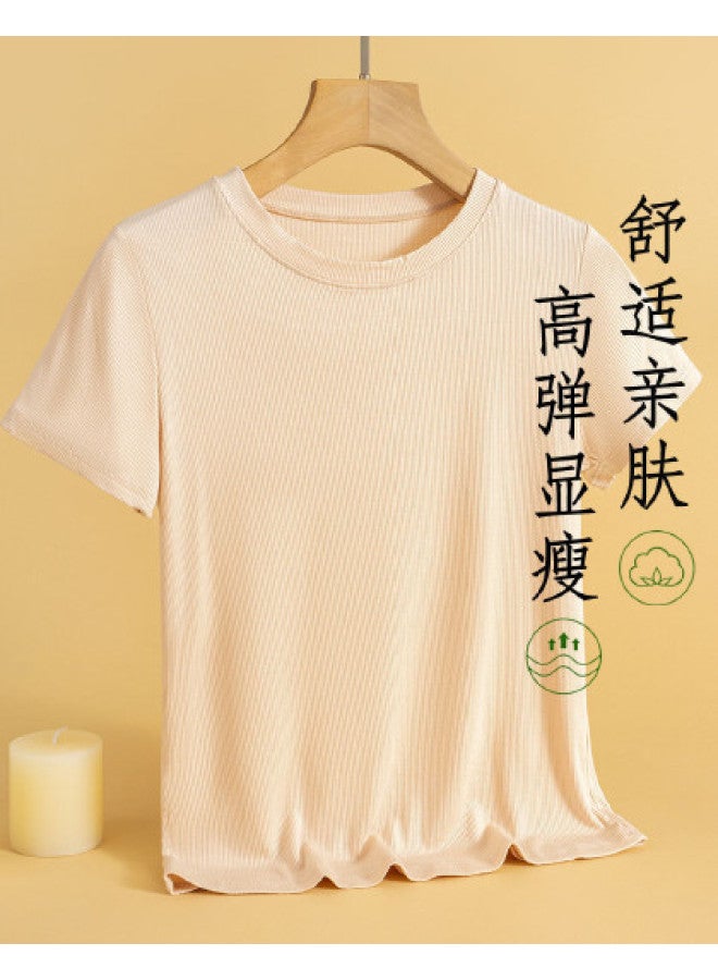 Your Sun Women'S Regular-Fit T-Shirt, Short Sleeve Slimming Belly-Covering Solid Color Versatile Basic Round Neck Tee Casual Comfortable Top - Image 1